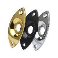 6/12Pcs Metal Cat Eye Style Electric Bass Guitar Jack Socket Plates Black Gold Chrome