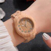 Women Wood Watch Luxury Imitation Wooden Watch Vintage Leather Quartz Wood Color Watch Female Simple Clock Hot