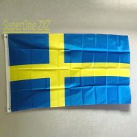 ZXZ free shipping Sweden National Flag 90X150cm se Konungariket Sverige sweden Flag Banner Home Decor Flag
