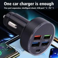 5 Port USB Car Charger 5USB 250W Fast Charging Adapter Xiaomi For Huawei Max Oneplus OPPO IPhone Mini 12 Pro XS 11 14 13 S3G2