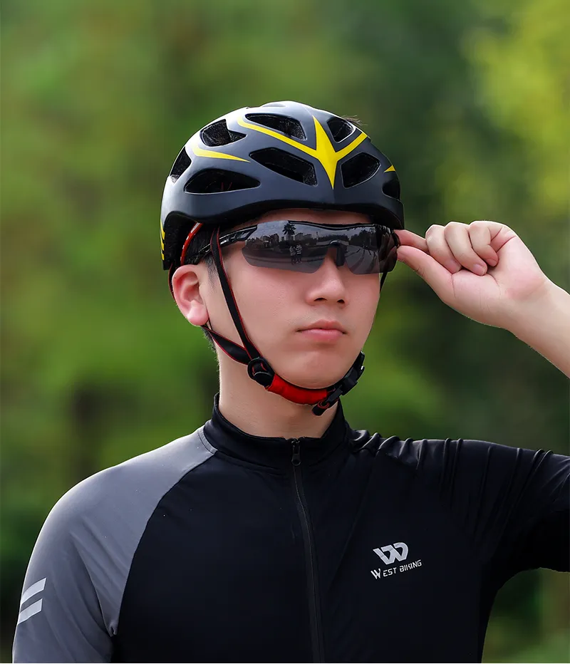 WEST BIKING Cycling Sunglasses UV400 Polarized Sports Glasses Goggles Black
