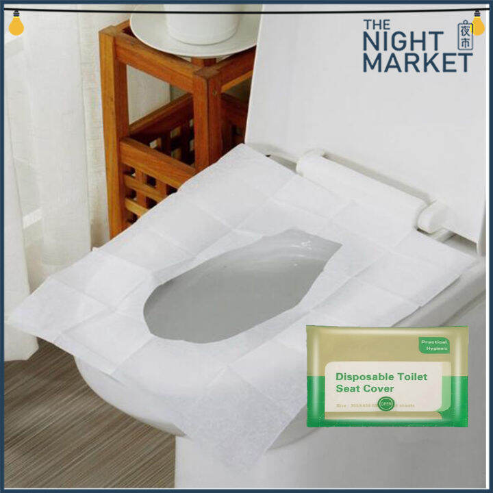 [Night Market] 10 PCS Flushable Disposable Toilet Bowl Seat Cover One