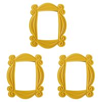 3X Handmade Monica Door Frame Wood Yellow Photo Frames Collectible Home Decor Collection Cosplay Gift