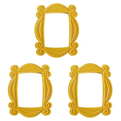3X Handmade Monica Door Frame Wood Yellow Photo Frames Collectible Home Decor Collection Cosplay Gift