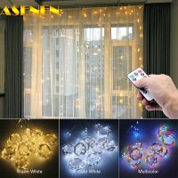 [Ricky Lighting] Usb Led Curtain Light Fairy String Lights With Remote Control Wedding Garland Lamp Decoration For Window Girls Living Room Decor