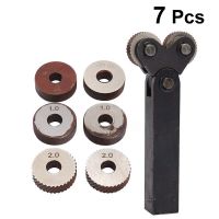 【Sell-Well】 7pcs Dual Wheel Knurling Tool Kit Wheel Linear Pitch Knurl Set Steel Lathe Cutter Wheel Knurling Tool Set