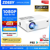 ZDSSY P92โปรเจ็คเตอร์ขนาดเล็กโปรเจ็คเตอร์ WiFi ดั้งเดิม4D 1080P/4K หลักรองรับ4P 300 หน้าจอใหญ่8500ลูเมนแอนดรอยด์9.0โปรเจคเตอร์สำหรับโฮมเกมออฟฟิศ