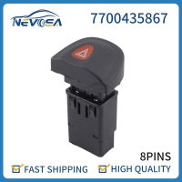 Nevosa Emergency Hazard Warning Switch Double Flash Lights Button For Renault Megane I MK1 1995-2003 7700435867 8 Pins Push Button