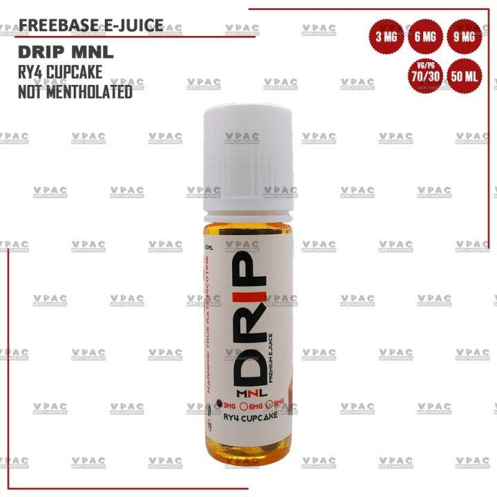 Drip MNL 50ML RY4 Cupcake (3 MG 6 MG 9 MG) Lazada PH