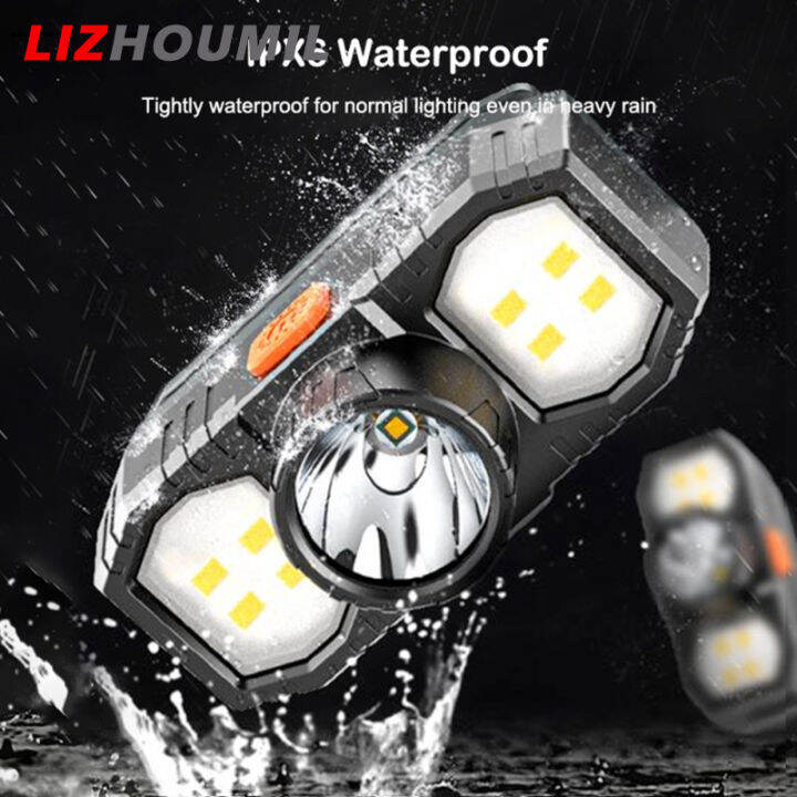 lizhoumil-ไฟฉายไฟฉายคาดศีรษะ-led-ตกปลา3หัวแบบชาร์จได้กลางแจ้งกันน้ำแบบพกพาตอนกลางคืน