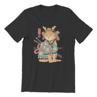 MenS T-Shirt Neko Samurai Games Couples Matching Sleeve T-Shirts Men Cotton Tshirt Hip Hop Tees Tops Harajuku Streetwear