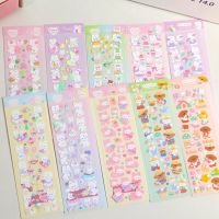 Korean INS Cute Animals Rabbits Sticker Personalized Journal DIY Material Handbook Stationary Decorative Art Supplies Stickers Labels