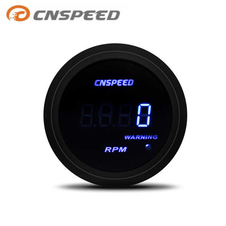 CNSPEED Digital 2"52mm Auto Tachometer Gauge 09000 RPM Blue Led Light