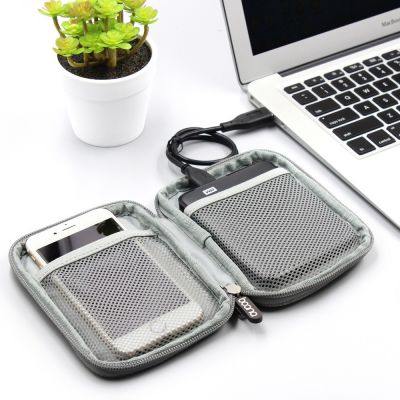 Oxford Fabric Earphone Bag Headphone USB Cable Case Single Deck Hard Disk Drive Storage Bag Zipper Lock Hand Pouch Case Portable Holder