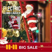 2022 Gift Electric Climbing Ladder Santa Claus Christmas Ornament Decoration For Home Christmas Tree Hanging Decor With Music