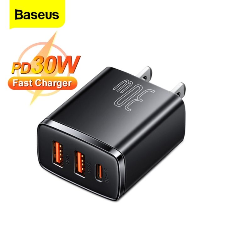 Baseus 30W USB Type C Charger Quick Charge For iPhone 14 13 12 Pro Max  Samsung Xiaomi QC  PD 20W Fast Charging Phone Charger 