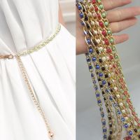 【YF】 Womens Accessories Waist Chain Metal Apparel Thin Belts