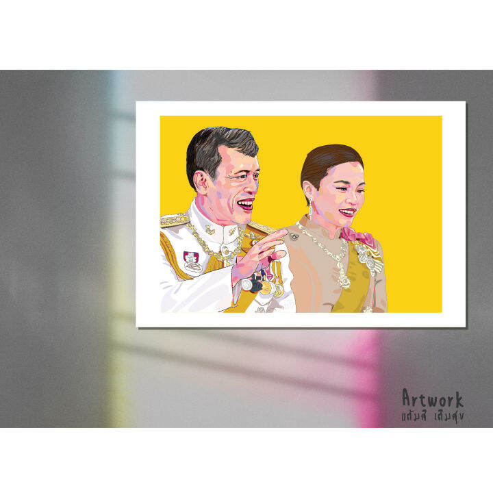 ภาพวาด-รัชกาลที่-10-และพระราชินีสุทิดา-iil-r10-03-ภาพวาดเวคเตอร์-จากโปรแกรม-illustrator-งานปริ้นท์เลเซอร์