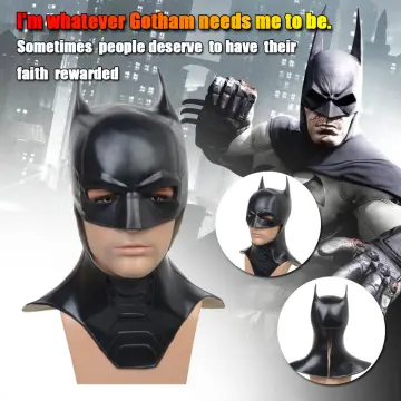 Batman The Dark Knight Rises Full Mask With Cowl Halloween Adult Cosplay  Props