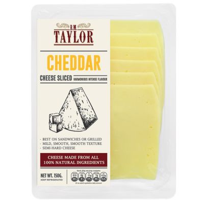 Premium import🔸( x 1) Taylor Natural Cheese Slice 150 g.  เนเชอรัล ชีสสไลด์ ตราเทลเล่อร์  ขนาด 150g Cheddar [TL04]
