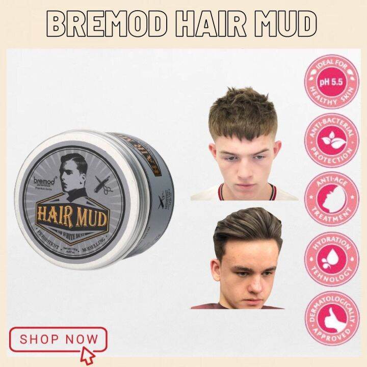 Bremod Premium Hair Mud 138g Hair Styling Mud Strong Hold Shape