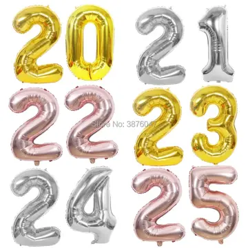 Buy Number 24 GIANT Gold Balloons 24th Birthday Balloons Online in