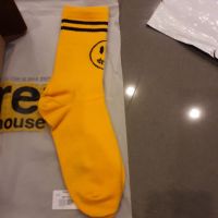 ?สินค้าขายดี? [Golden Yellow Mascot,Standard]DREW HOUSE SMILE MASCOT SOCKS ถุงเท้าหน้ายิ้ม