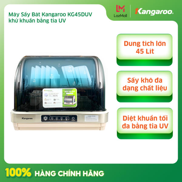 Máy sấy bát Kangaroo KG45DUV khử khuẩn bằng tia UV – Dung tích 45 lít