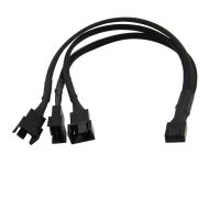 คุณภาพสูงเคส Pwm 4-Pins Molex Tx4 6นิ้ว1ถึง3ตัวแยกพัดลมทำความเย็นสายอะแดปเตอร์พัดลมออก