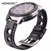 สายนาฬิกา HENGRC 4สีสายนาฬิกาวินเทจแท้หนังสายนาฬิกาข้อมือพร้อมหัวเข็มขัดเหล็กสแตนเลส20Mm 22Mm 24Mm