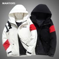 2021 Fashion Bomber Jacket Men Casual Hooded Warm Parka Coat Winter White Duck Down Jacket Mens Thick Down Parkas Streetwear