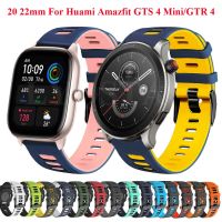 Tali jam silikon 22 20mm untuk Amazfit GTS 4 tali pengganti gelang jam Mini untuk Amazfit GTS 3/GTR 4 tali GTR3 Pro/Bip U Pro