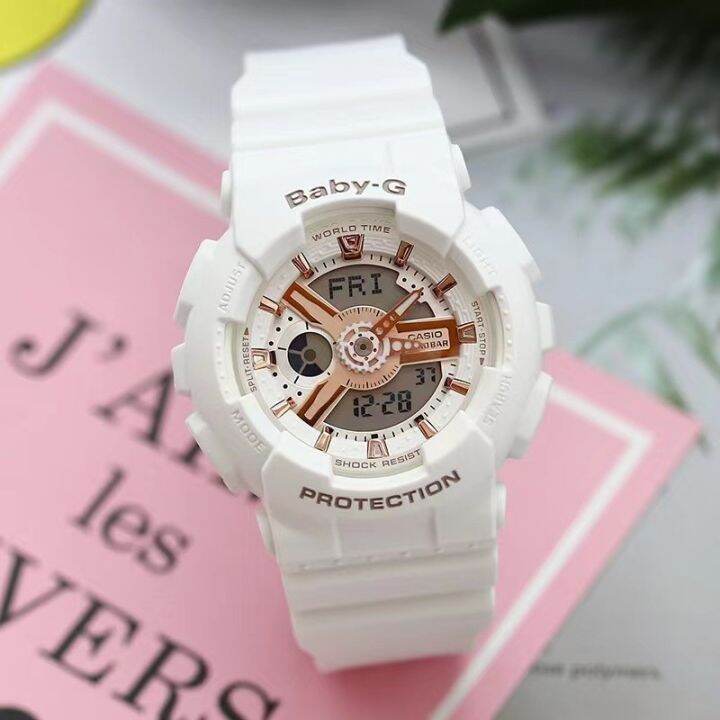 แท้-100-สินค้าพร้อมจัดส่งในประเทศไทย-casio-womens-watch-baby-g-110rg-นาฬิกากีฬาแฟชั่น