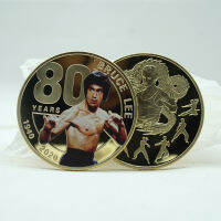 ใหม่ Desinge Bruce Lee 80th ครบรอบทองเหรียญที่ระลึกคอลเลกชันมังกรจีนโลหะท้าทายเหรียญ Collection