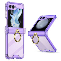 Galaxy Z เคสแบบฝาพับ5,เคสป้องกันแบบฝาพับ Samsung ใสมีการป้องกันแบบพับ5กรณีที่มีขาตั้งสำหรับ Samsung Galaxy Z เคสแบบพับได้5เคสพับได้4