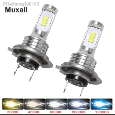 Muxall LED CSP Mini H7 LED Lamps For Cars Headlight Bulbs H4 led H8 H11 H6 Fog Light HB3 9005 HB4 Ice Blue 8000K 3000K Auto 12V