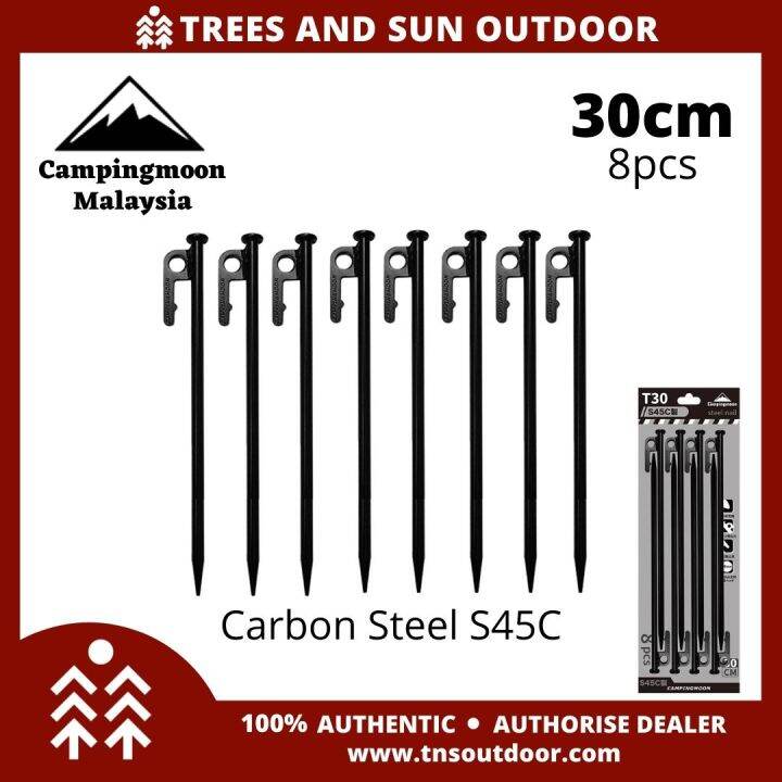 Campingmoon T308 Camping Tent Peg Carbon Steel Peg 30cm Peg Lazada