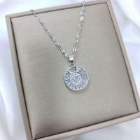 [COD] Korean version of diamond titanium steel necklace womens high-end sense light luxury niche design simple and versatile live broadcast