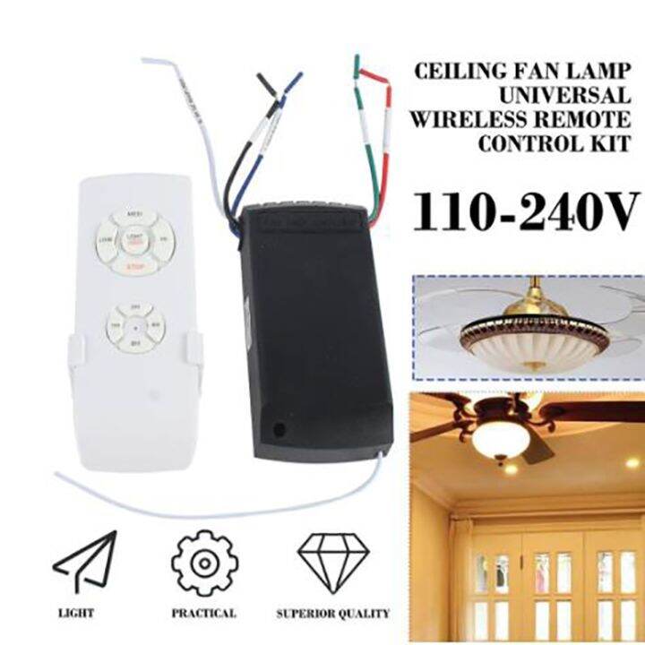 Universal Ceiling Fan Lamp Remote Control Kit 110 240V Timing Wireless