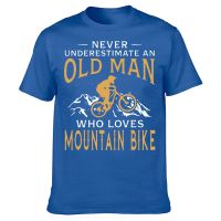 Funny Never Underestimate An Old Man With A Mounn Bike T Shirts Graphic Cotton Streetwear Short Sleeve Birthday Gifts T shirt XS-6XL