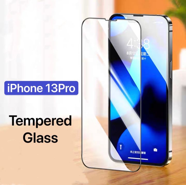 ฟิล์มiphone-13pro-ฟิล์มกระจกเต็มจอ-ฟิล์มขอบดำ-ฟิล์มกันกระแทก-iphone13pro-tempered-glass-ฟิล์มกันรอย-คุณภาพดี-รับประกันสินค้า-ส่งจากไทย
