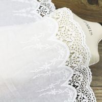 [HOT!] 24 cm wide and 100 cotton lace embroidery lace fabric warp knitted garment accessories DIY