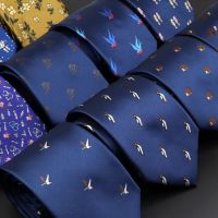 【cw】 Fashion Ties for Men Polyester Narrow Tie Cravat Neckties Printed Neck Wear