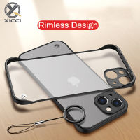 XICCI เคสบางเฉียบไร้กรอบสำหรับ iPhone 15/15 Plus/ 15 Pro/ 15 Pro/ 15 ProMax โปร่งใสเคสโทรศัพท์ PC แบบแข็งด้านเคสฝาหลังแบบใส