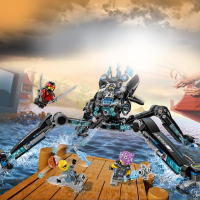 Lego Phantom Ninja 70611 Water Ninjas Water Spider Combat Robot Boy Assembly Building Block Toy 10717