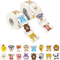 50-500pcs Cartoon Animal Sticker Children Label Thank You Stickers Cute Toy Game Tag DIY Gift Sealing Label Decoration Supplies Stickers Labels