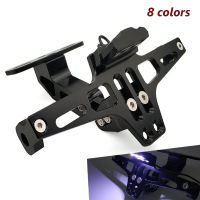 Hot Motorcycle License Plate Holder Adjustable Rear Tail Bracket LED-light For Honda cbf 1000 600 600f 300 XADV 750 X-11