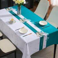 [COD] simple tablecloth flower butterfly ins waterproof and oil-proof cloth atmosphere fabric cross-border