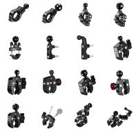 17mm 25mm ball head adapter motorcycle handlebar 1 inch base mount holder bike bicycle riding clip aluminum alloy GPS cket