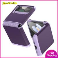 JIYAN2866 ป้องกันการกระแทก เคส Z flip 3/4/5 พีซีทีพียู บานพับแบบบานพับ ตัวป้องกันโทรศัพท์มือถือ ของใหม่ ชุดเกราะป้องกัน ฝาปิดโทรศัพท์ สำหรับ ซัมซุงกาแล็คซี่ โทรศัพท์สำหรับโทรศัพท์